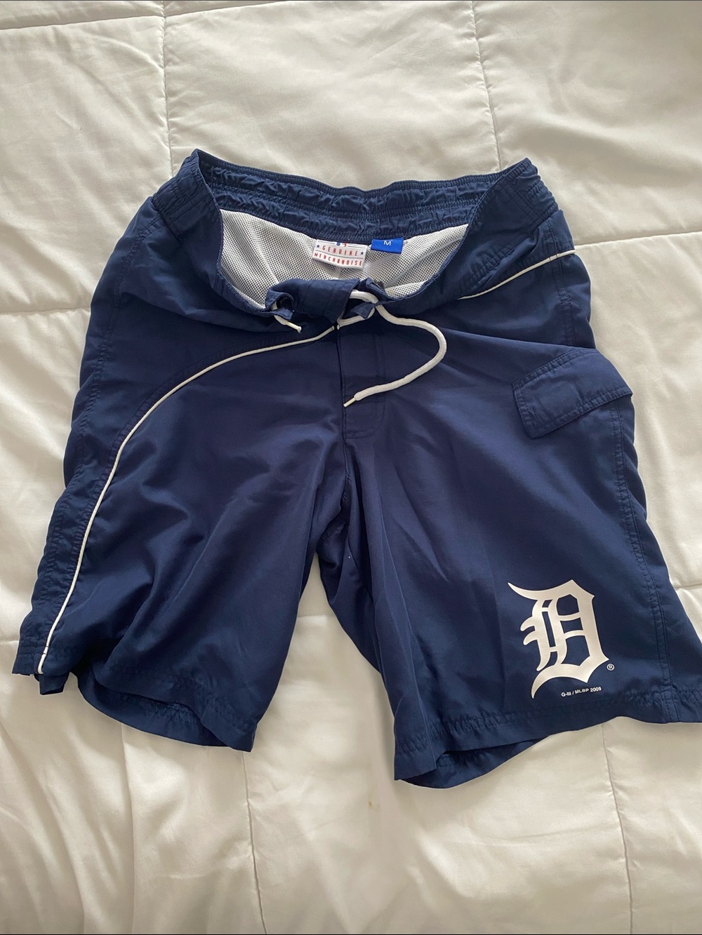 Detroit Tigers Men's Navy Blue Swim Board Shorts